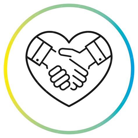 Premium Vector | Respect icon, handshake with heart, loyalty together, thin line web symbol on ...