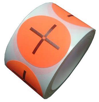 Target Stickers 1.5 Round Fluorescent Red and Black with Adhesive ...