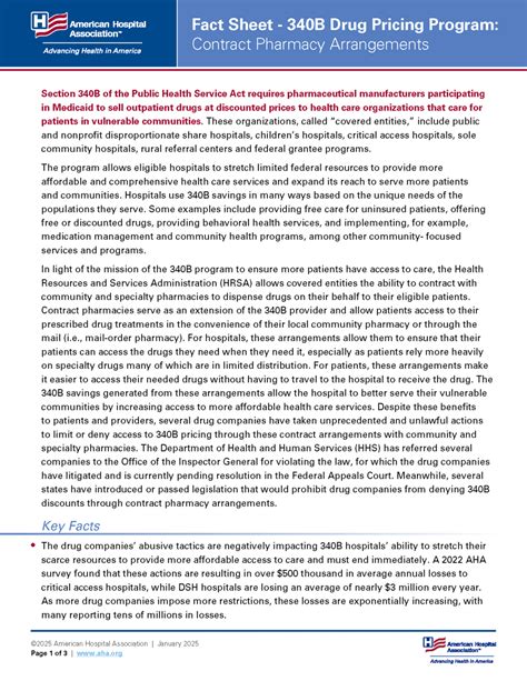Fact Sheet: 340B Drug Pricing Program Contract Pharmacy Arrangements | AHA