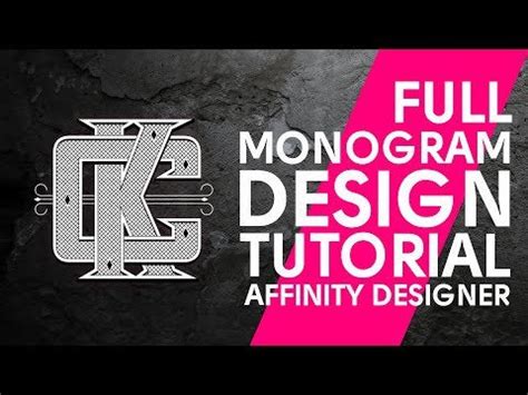 Affinity Designer Monogram logo Tutorial - Full and Free Affinity Design... : Affinity