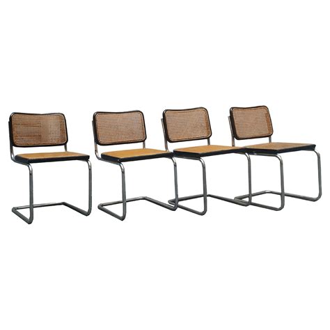 Marcel Breuer for Gavina Set of Four Cesca Chairs, Italy 1970s For Sale ...