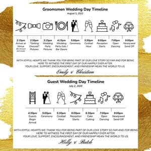 Buy Editable Wedding Timeline Templates | Wedding Planning | Wedding ...