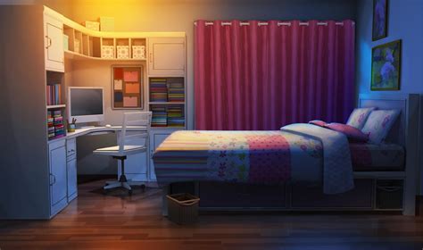 bedroom background cartoon