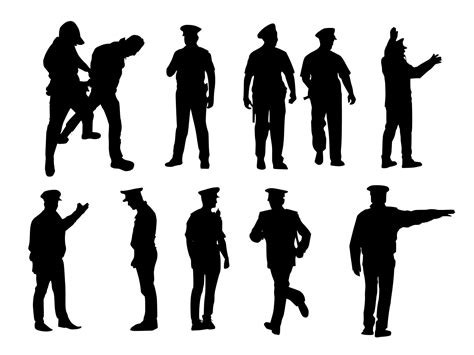 Police Officer Silhouette (PNG Transparent) | OnlyGFX.com