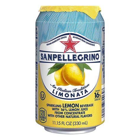 San Pellegrino Sparkling Fruit Beverage Limonata 11.5 oz cans- 6 pack ...