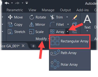 Image result for Rectangular Array AutoCAD
