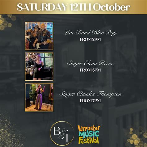 LANCASTER MUSIC FESTIVAL: Band Blue Bay, singer Elena Reeve and singer ...