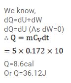 5g of a gas is contained in a rigid container and