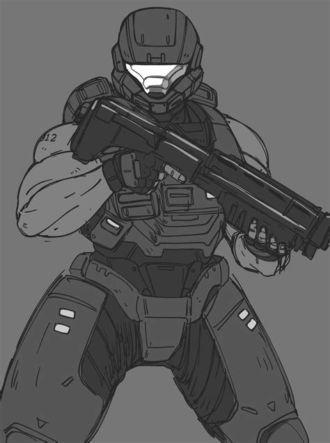 spartan-b312 (halo and 1 more) drawn by mymyc | Danbooru