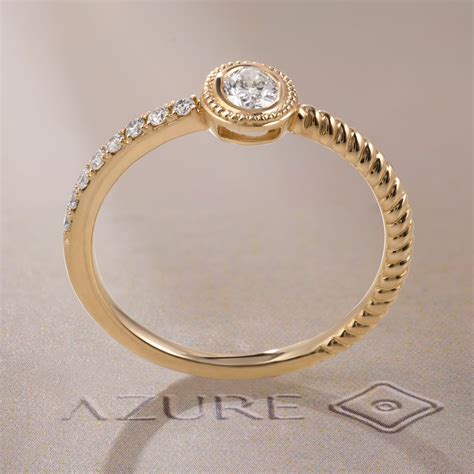 Oval & Round Diamond Ring – Azure Jouel