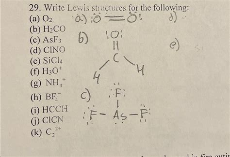 Solved Write Lewis structures for the | Chegg.com