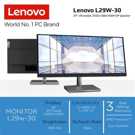 Promo MONITOR LENOVO L29W-30 29 Inch UltraWide 4ms 90Hz - Jakarta Pusat ...