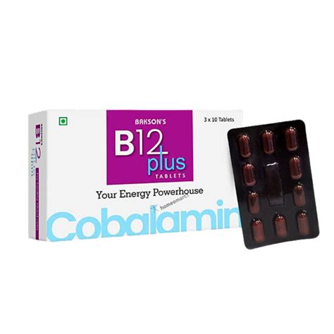 Bakson's B-12 Plus Tablets | Complete Vitamin B Complex for Energy ...