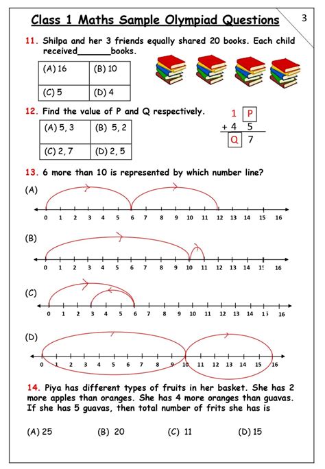 Grade 1 1st Standard Math Olympiad Question Paper - Eduflakes