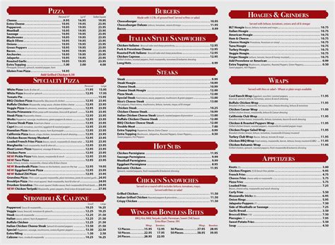 Menu - Nico's Pizza