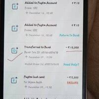 Paytm Mobile Solutions — Non refund of money in back account after 7 ...