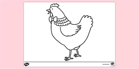 Henny Penny Colouring Sheet | Twinkl Resources