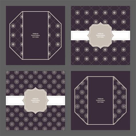Collection of various traditional korean patterns and frames | Premium ...