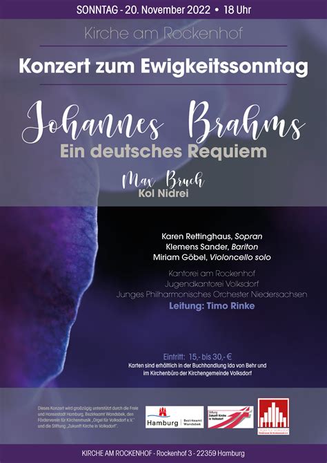 Volksdorf: Konzert "Ein deutsches Requiem" von Johannes Brahms - Heimat ...