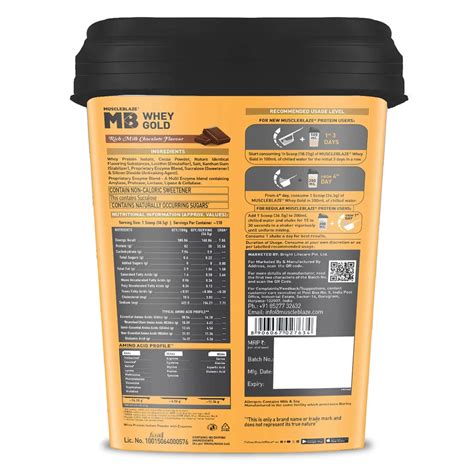 MuscleBlaze Whey Gold with Digezyme - Premium Protein Isolate ...