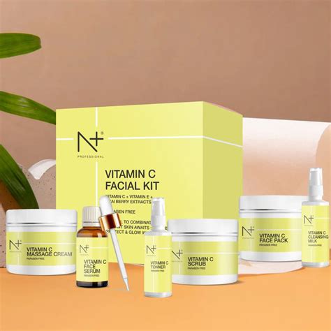 N PLUS Professional Vitamin C Facial Kit with Vitamin C+E & Acai ...