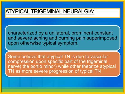 Trigeminal neuralgia - Dr Sanjana Ravindra | PPTX