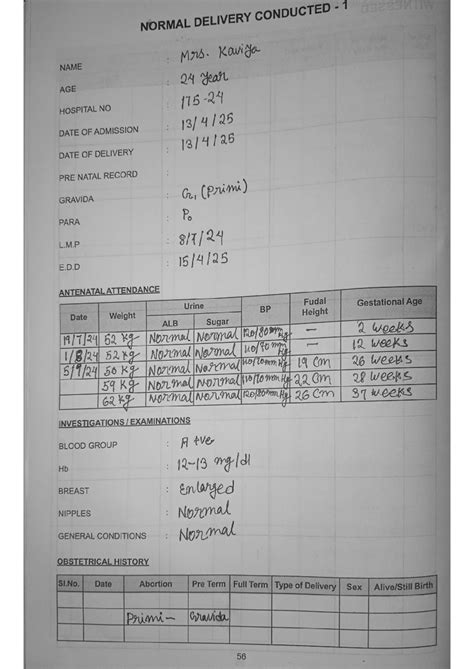 NORMAL DELIVERY REPORTS: CASE STUDIES OF MRS. KAVIYA, RAVATHARANI, VINO ...