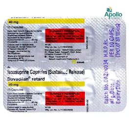 Duvadilan Retard 40 mg Capsule | Uses, Side Effects, Price | Apollo ...