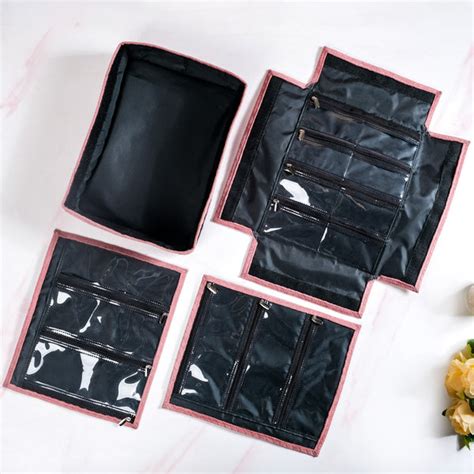 Luxe Velvet Jewellery Organiser Pink Online - Premium Jewellery ...