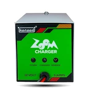 KANAAD® Zoom 12V 5A Smart Battery Charger for Car, Bike, Inverter ...
