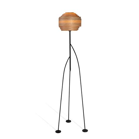 FLOOR LAMP 3-LEGS H1700 E27 BLACK/MAPLE