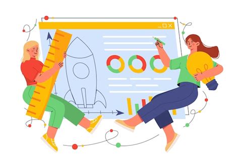 Femmes travaillant sur le concept de projet Les entrepreneurs lancent ...