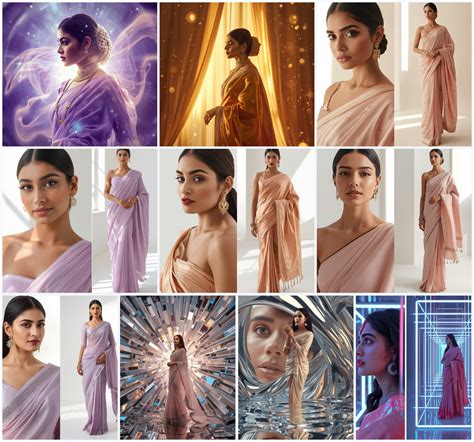 10+ Designer Satin Saree AI Prompts to Generate Pristine Luxury ...
