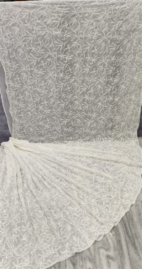 Buy Chikankari Sarees | Georgette Chikankari Saree Online – thecotlin