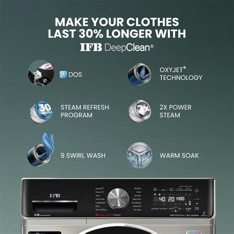 IFB EXECUTIVE PLUS VSG 1114 11 Kg 5 Star, DeepClean®, AI DOS, WiFi ...
