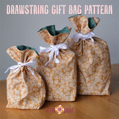 Image result for Free Drawstring Gift Bag Pattern