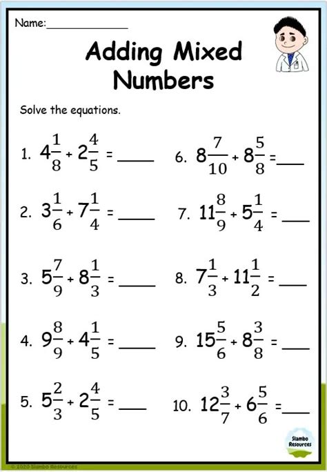 Image result for 6th Grade Printable Math Worksheets Fractions