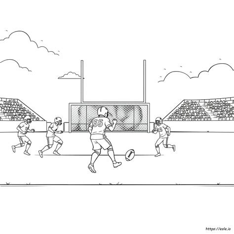Football Game Coloring Page