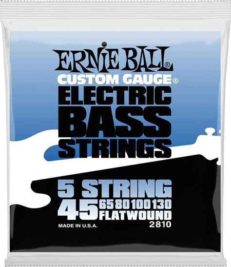 Buy Ernie Ball 5-String Flatwound Bass Guitar Strings, 45-130 Gauge ...