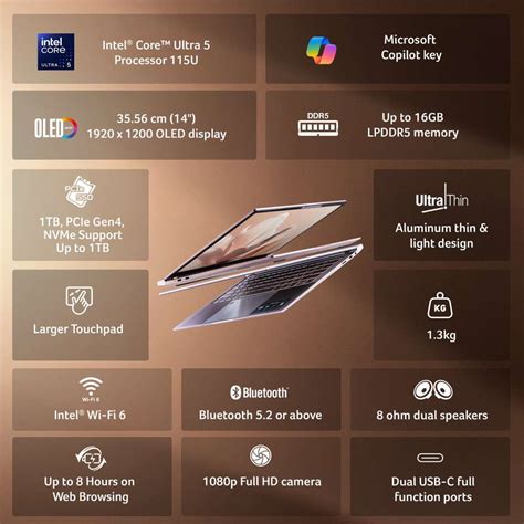 Acer Swift Neo OLED AI PC Intel Core Ultra 5 115U - (16 GB/1 TB SSD ...