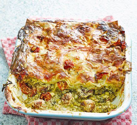 Pea, pesto & sausage lasagne   Recipe   Bbc good food  