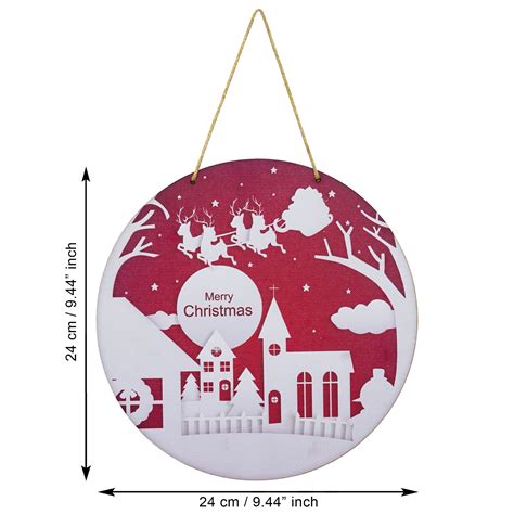 eCraftIndia Merry Christmas and Santa Claus with sleigh and reindeer P