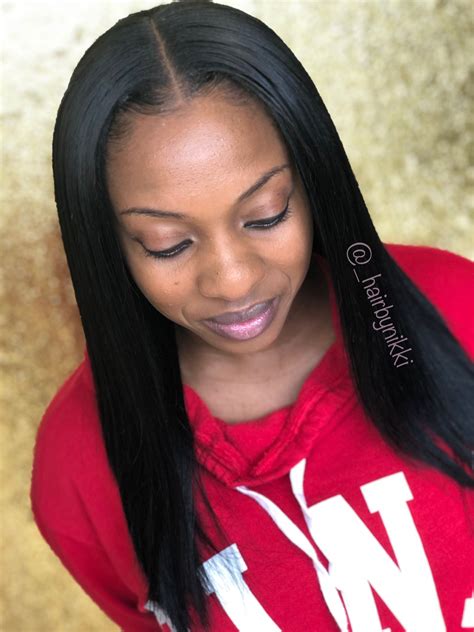 Traditional Install by @_hairbynikki on Instagram | Sew in straight ...