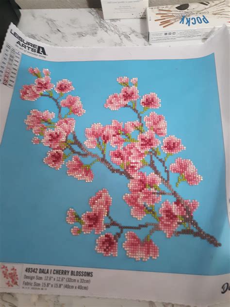 Cherry Blossom painting from Hobby Lobby : r/diamondpainting