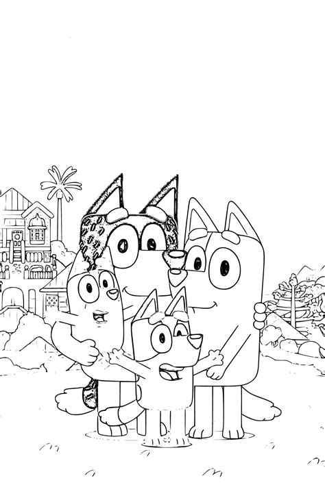 Bluey Coloring Pages Easy