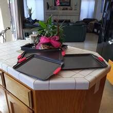 Baking Pan Set 5-Piece Cookie Cutter Deluxe Black Non-Stick Carbon ...