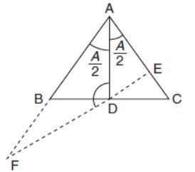 Internal bisector of angle A of triangle ABC meets side BC at D. A line ...