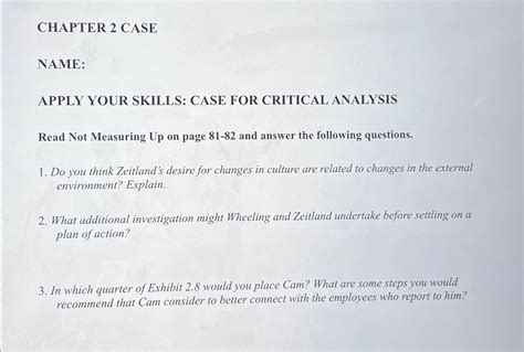 Solved CHAPTER 2 ﻿CASENAME:APPLY YOUR SKILLS: CASE FOR | Chegg.com