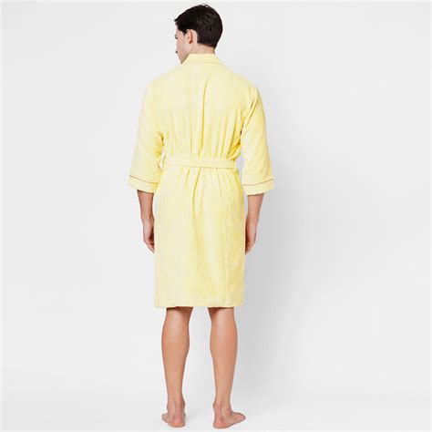 Buy Spaces Large Size Exotica Yellow Solid Large Cotton Bathrobe from ...