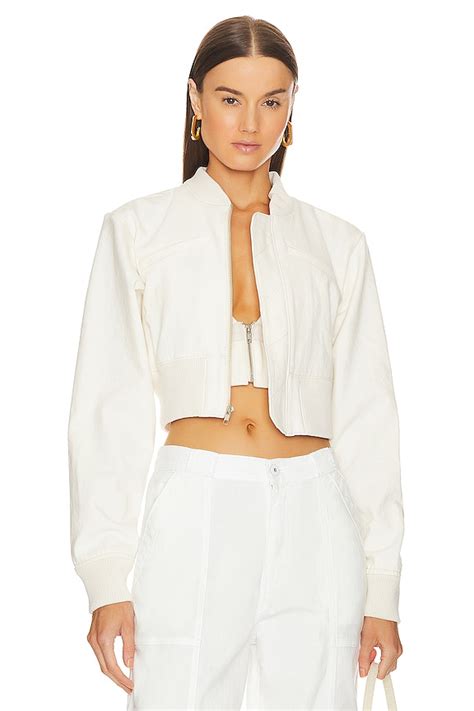 JONATHAN SIMKHAI STANDARD Lorenzo Cropped Denim Jacket Bra Combo in ...